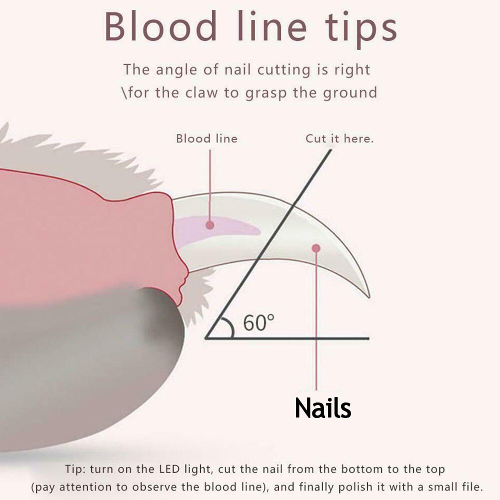 Pink Nail Clipper with LED Light - Dogs and Horses