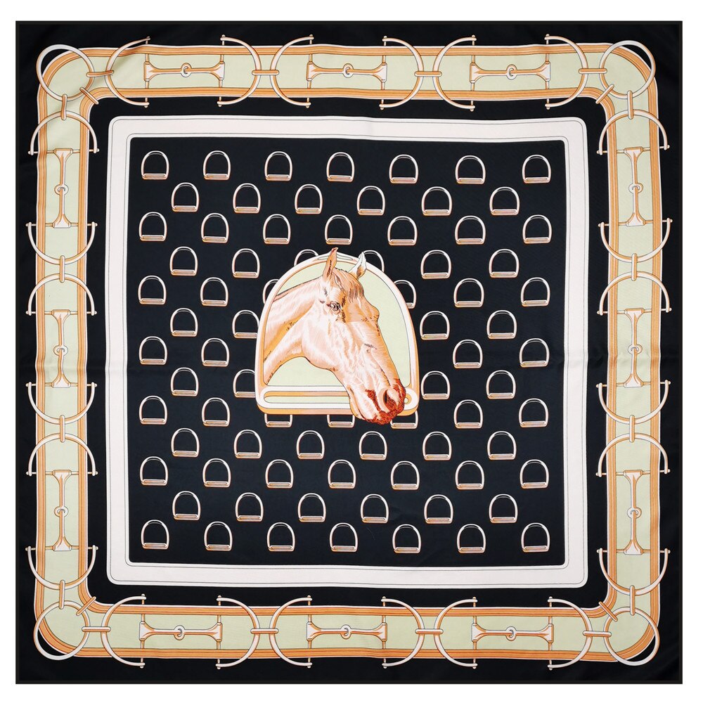 Vallea Black Silk Scarf