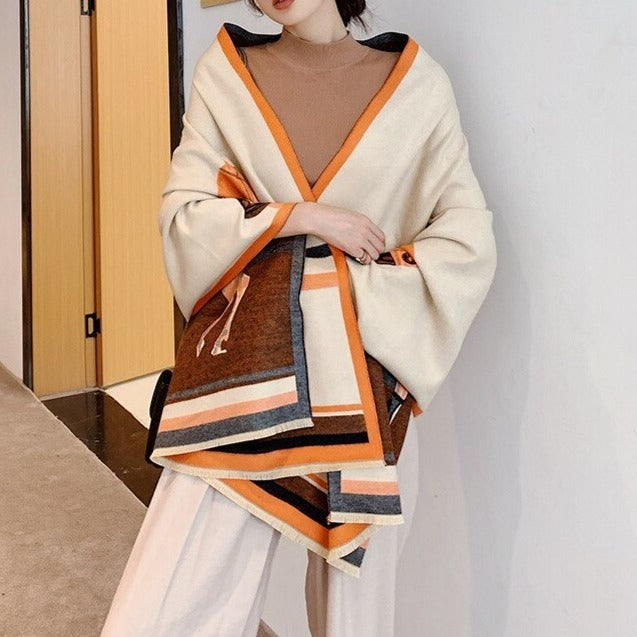 Thais Pashmina Scarf Orange