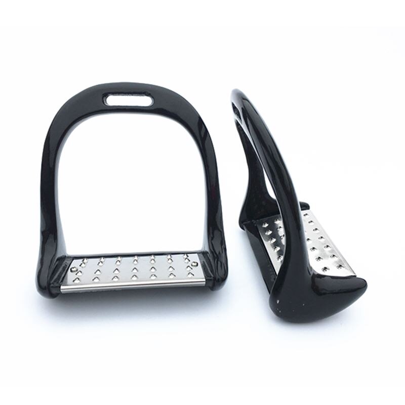 Black Aluminum Stirrups - Dogs and Horses