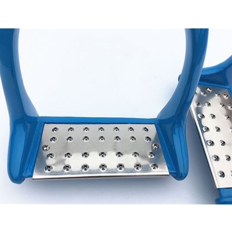 Blue Aluminum Stirrups - Dogs and Horses