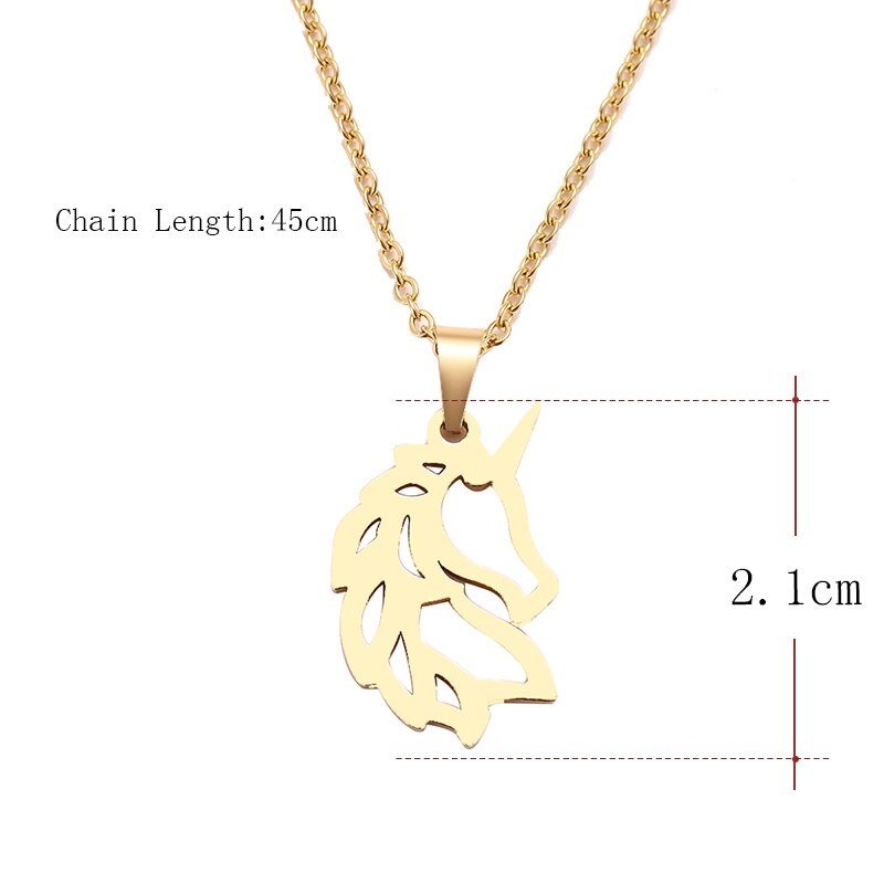 Horse Mane Pendant Necklace (Silver, Gold) - Dogs and Horses