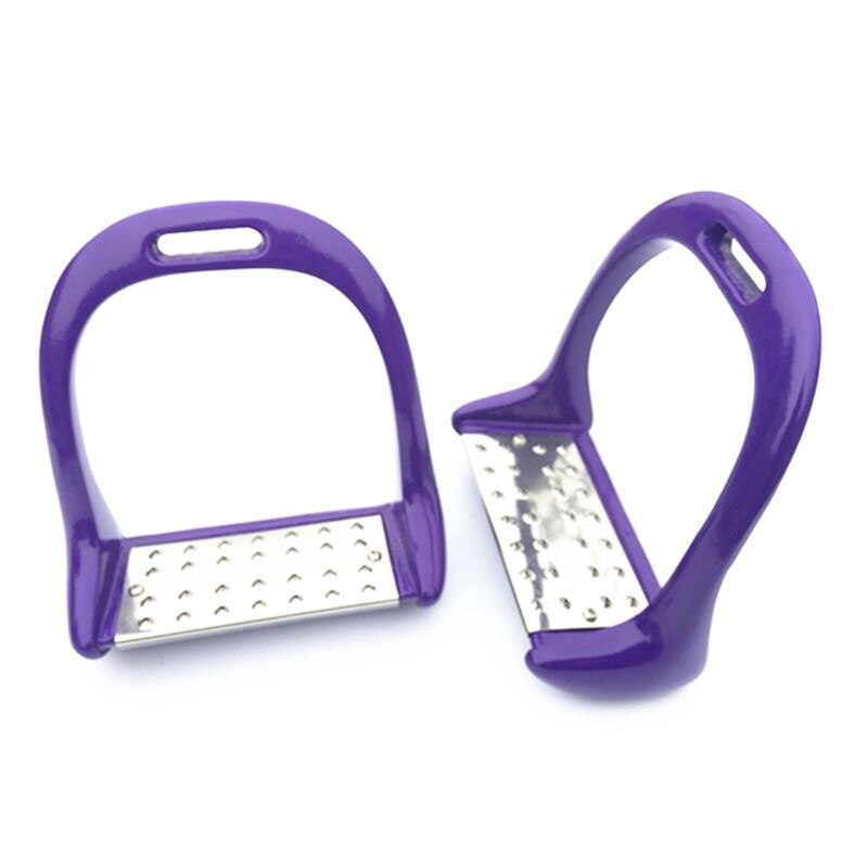 Purple Aluminum Stirrups - Dogs and Horses