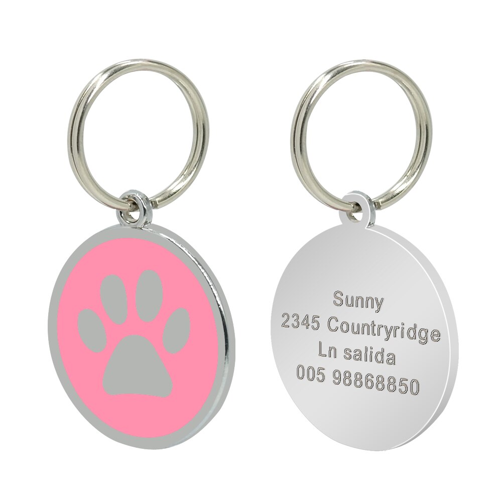 Round Paw Personalized ID Tags - Dogs and Horses