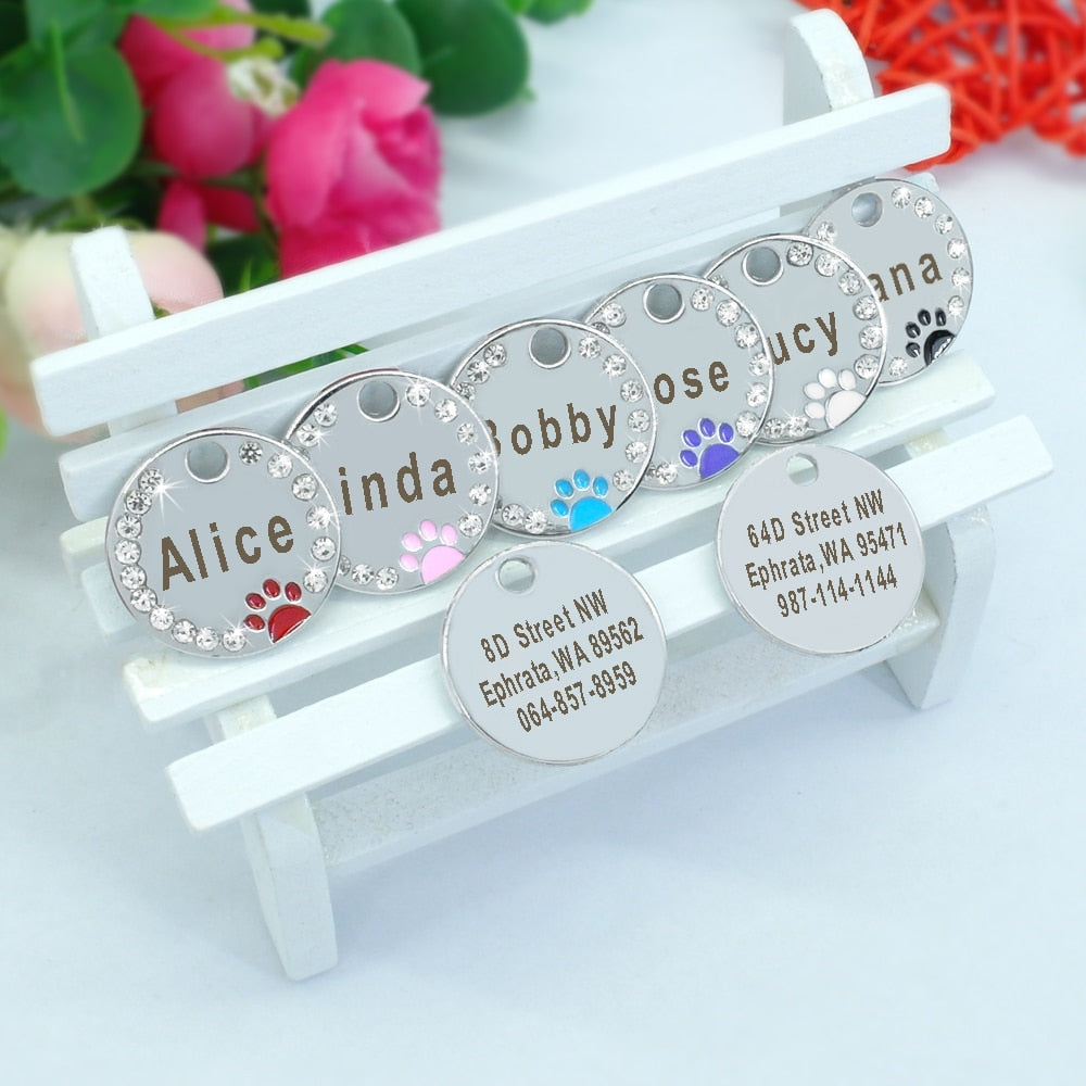 Paw Personalized ID Tags - Dogs and Horses