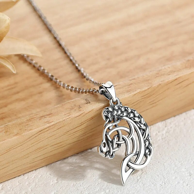 Horse Head in Celtic Knot Pattern