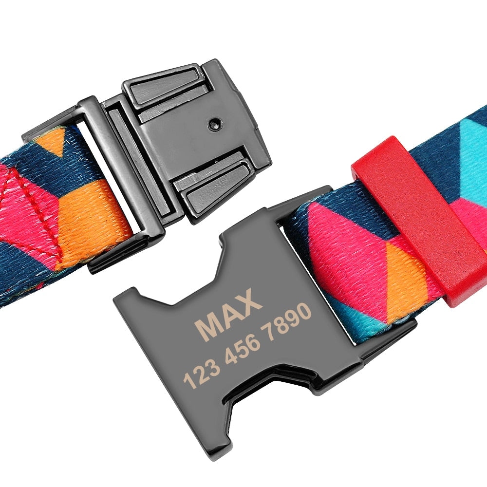 Picasso Blue Collar with Custom Engraving - Dogs and Horses