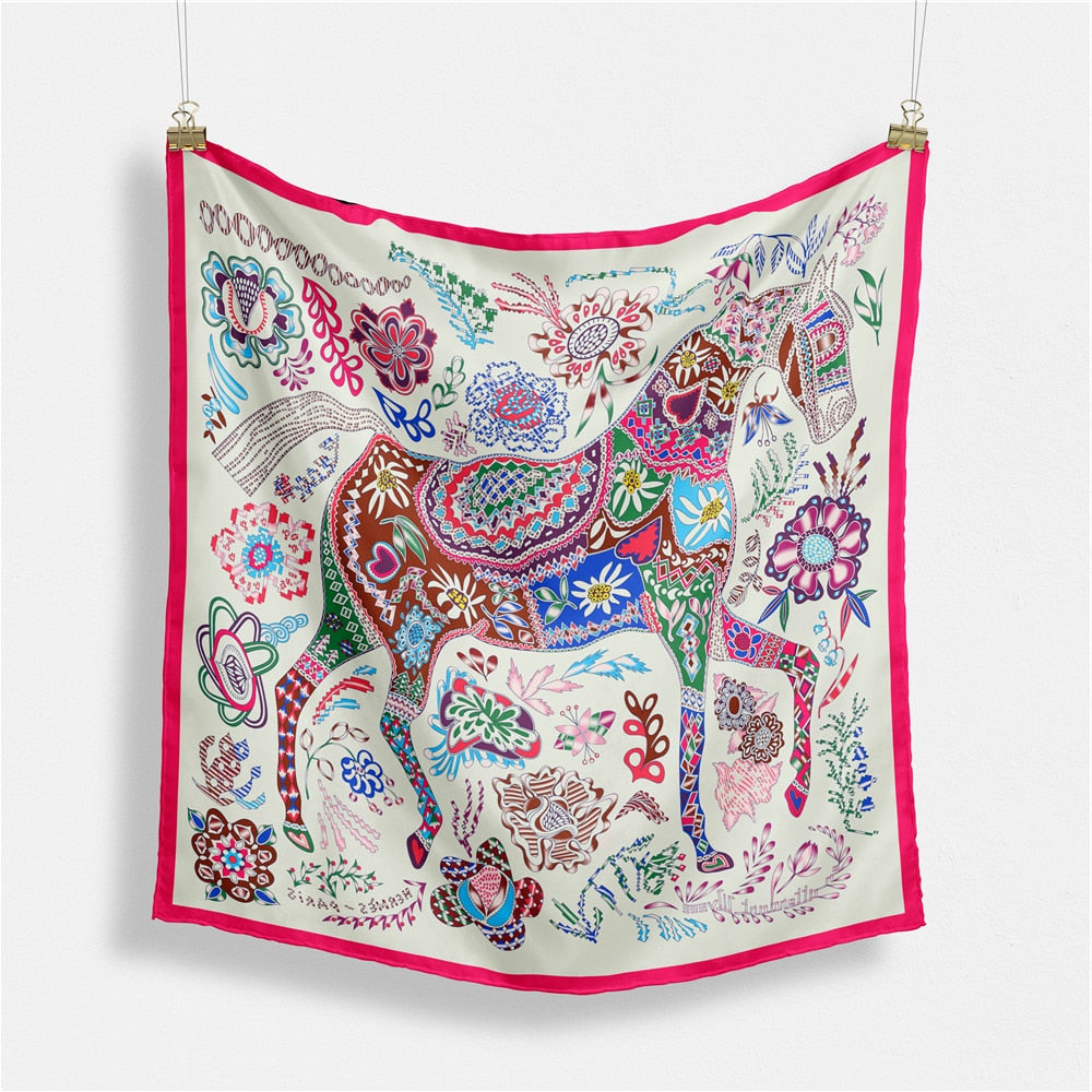 Genoa Pink Silk Scarf Small