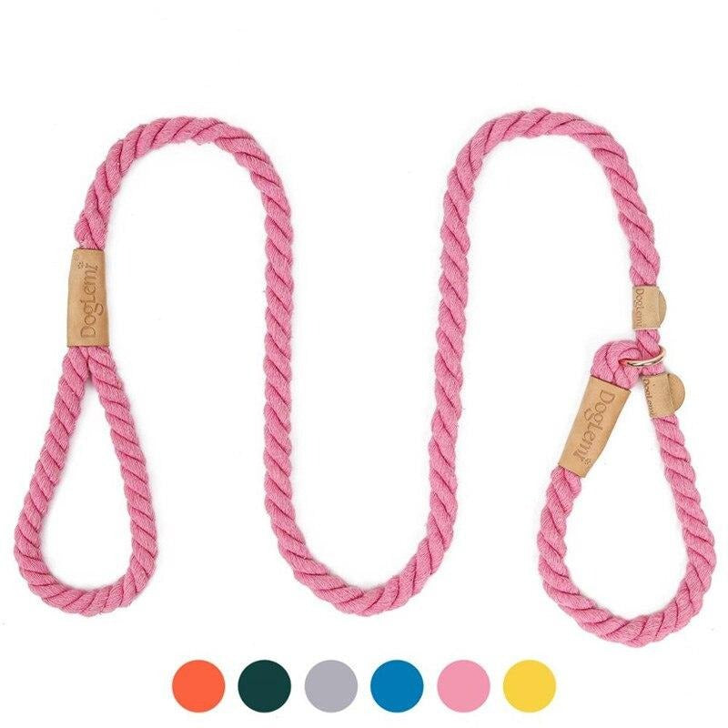 Pink Rope Slip Leash & Collar - Dogs and Horses