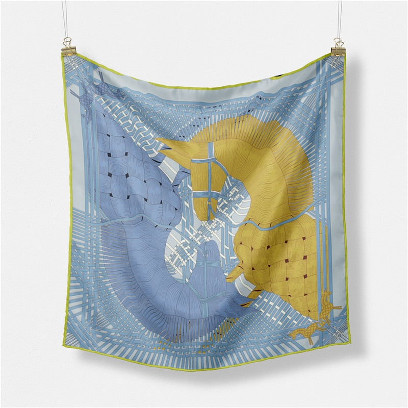 Sarita Sky Blue Silk Scarf / 53cm