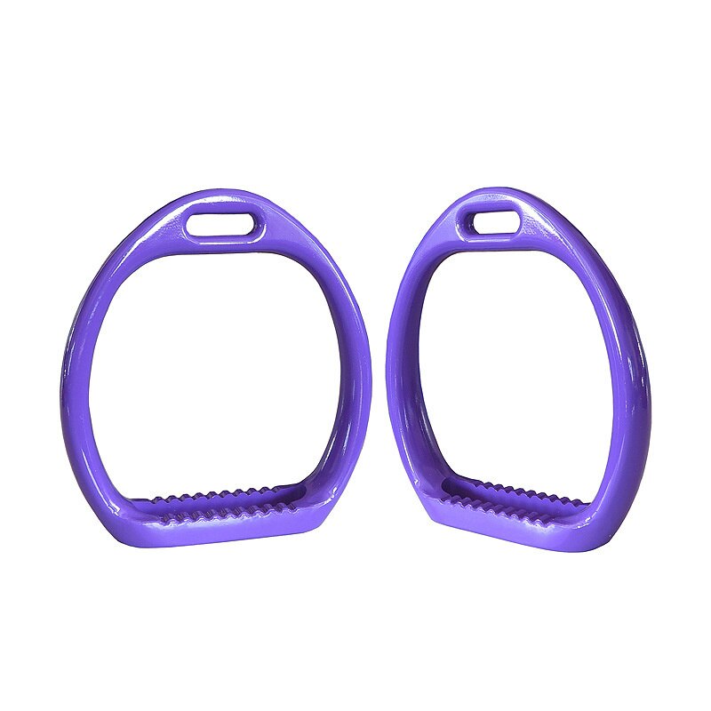 Purple Diecast Aluminum Stirrups - Dogs and Horses