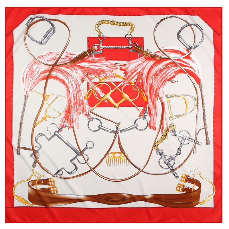 Viviana Red Silk Scarf