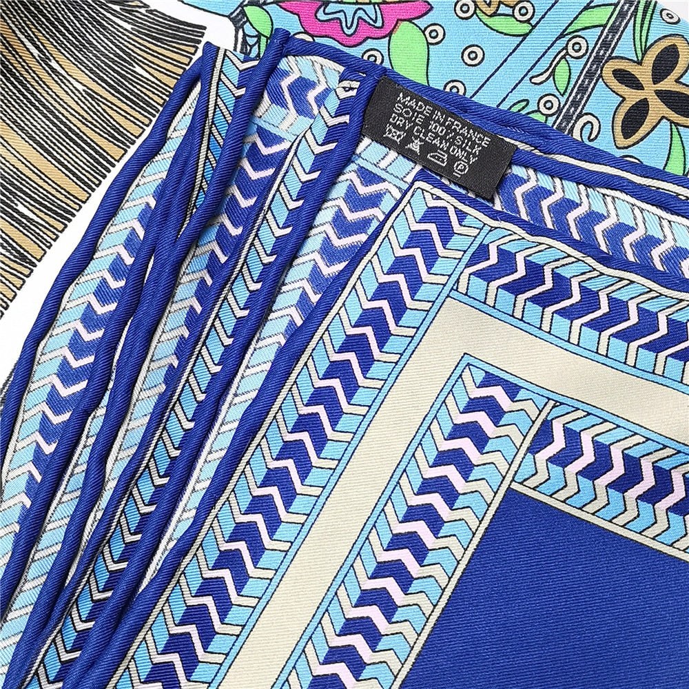 Elisabetta Royal Blue Silk Scarf