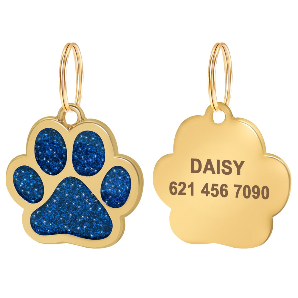 Gold Paw Personalized ID Tags - Dogs and Horses