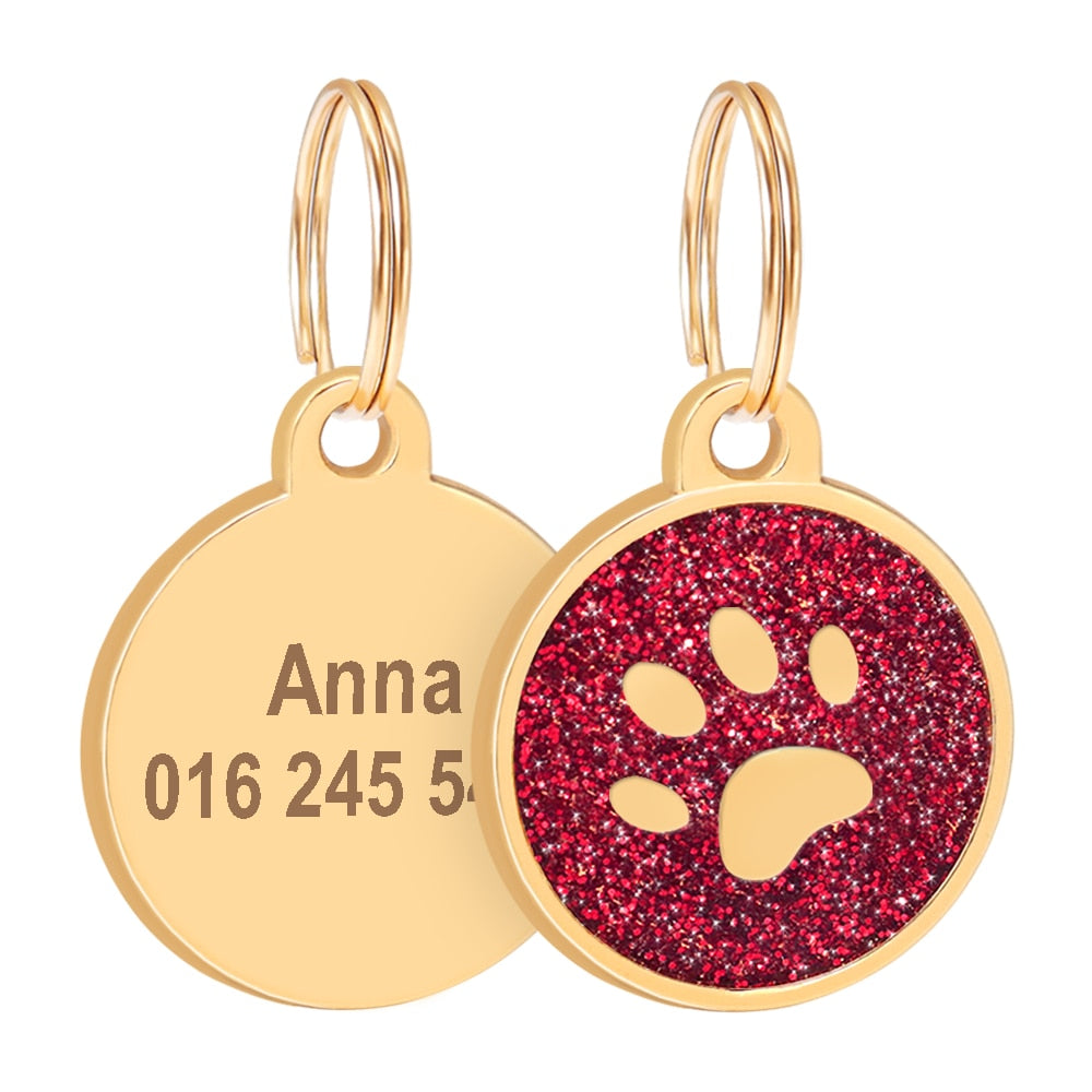 Gold Paw Personalized ID Tags - Dogs and Horses