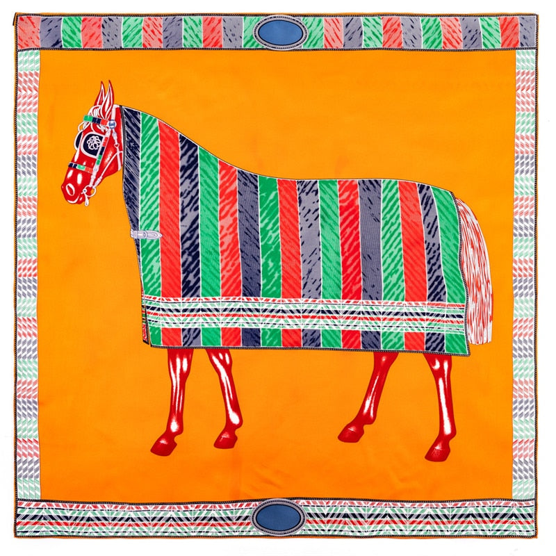 Graziosa Orange Silk Scarf