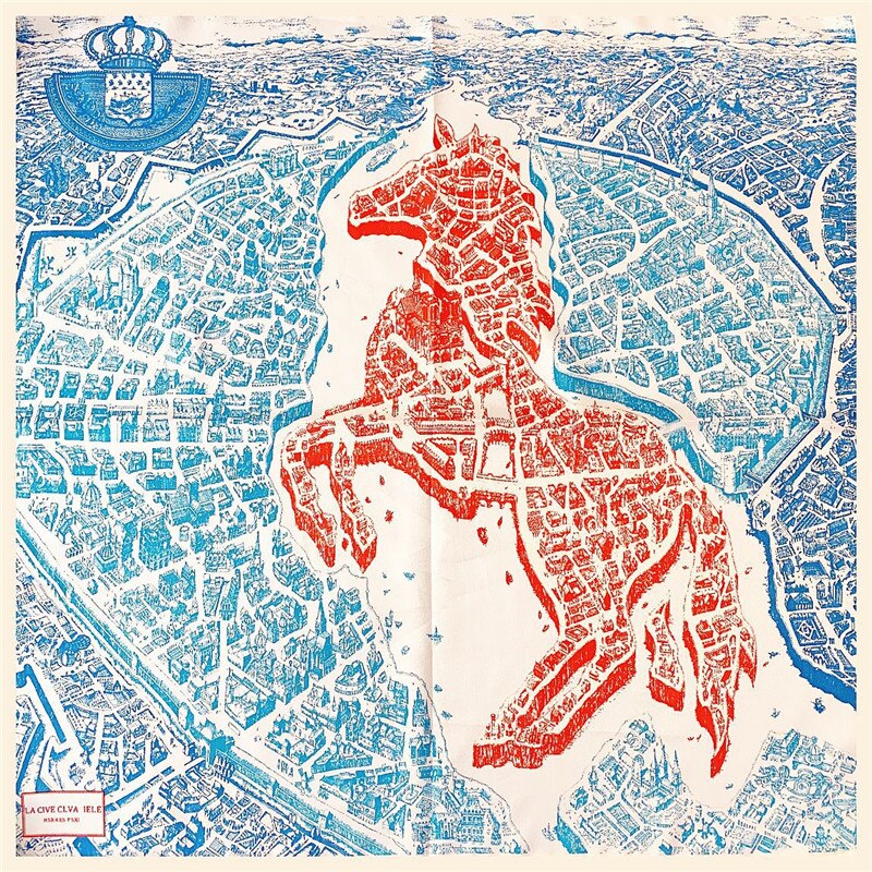Pippa Blue Silk Scarf Small
