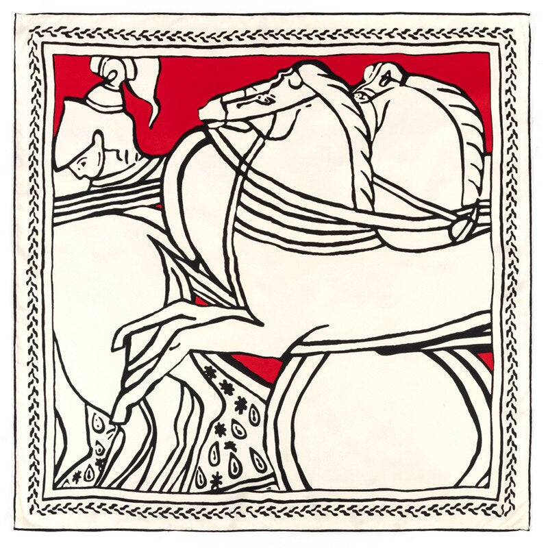 Sardinia Red Silk Scarf
