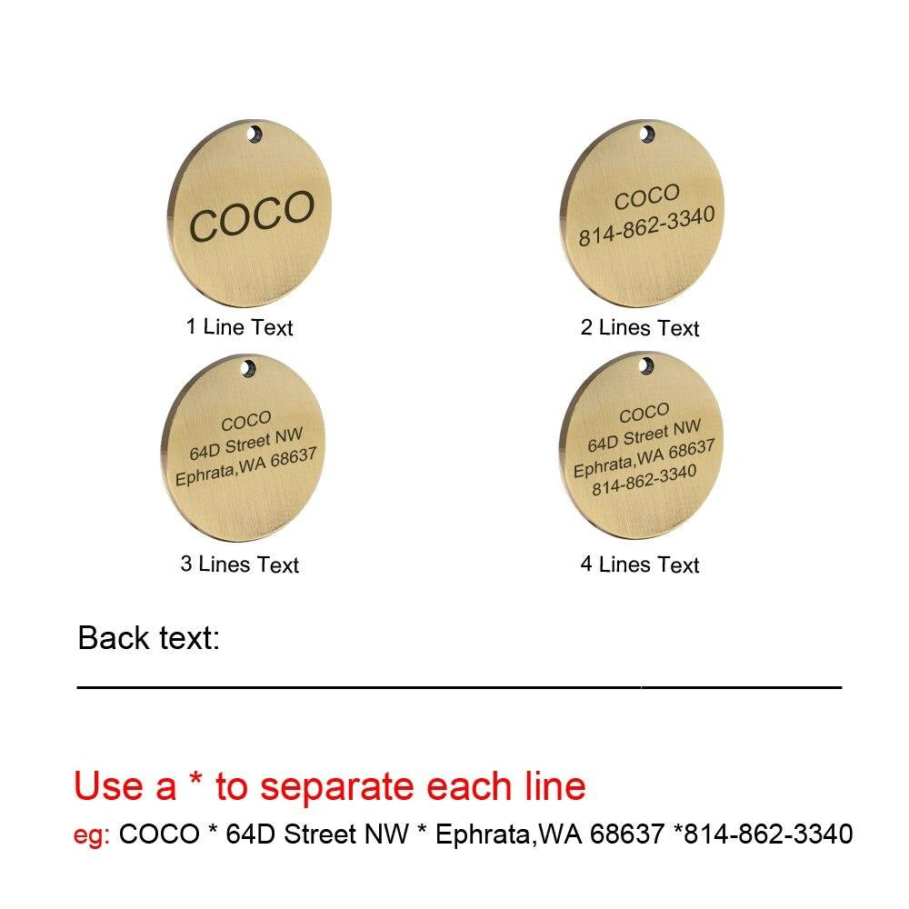 Round Personalized ID Tags - Dogs and Horses