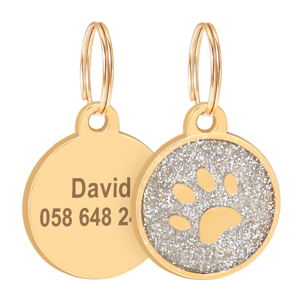 Gold Paw Personalized ID Tags - Dogs and Horses