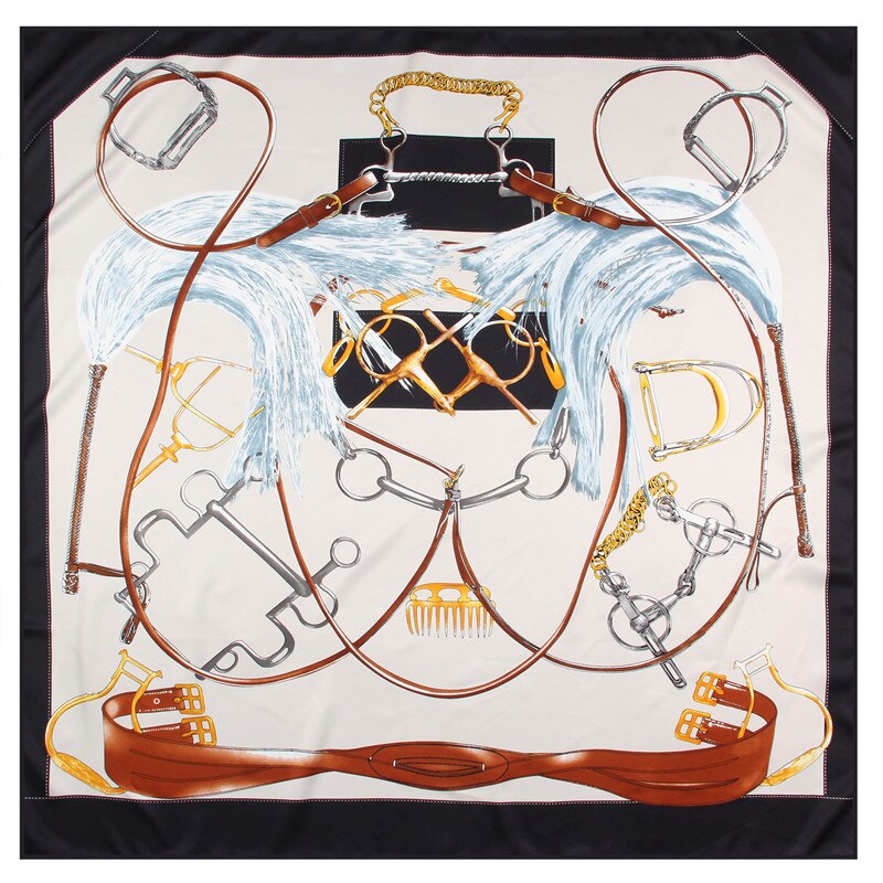 Viviana Beige Silk Scarf