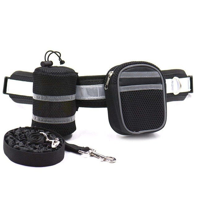 Black Hands-Free Leash & Running Belt - Dogs and Horses