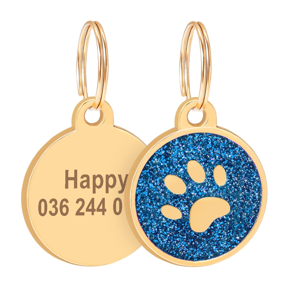 Gold Paw Personalized ID Tags - Dogs and Horses