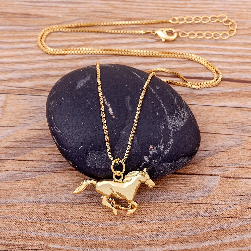 Running Horse Gold Necklace