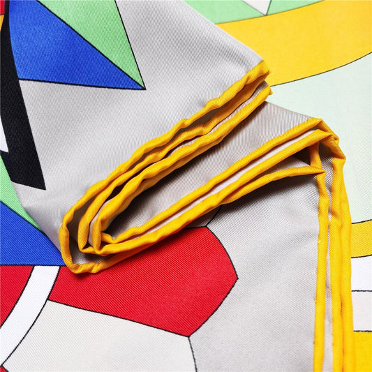 Horse Head Silk Scarf Khaki / 90cm