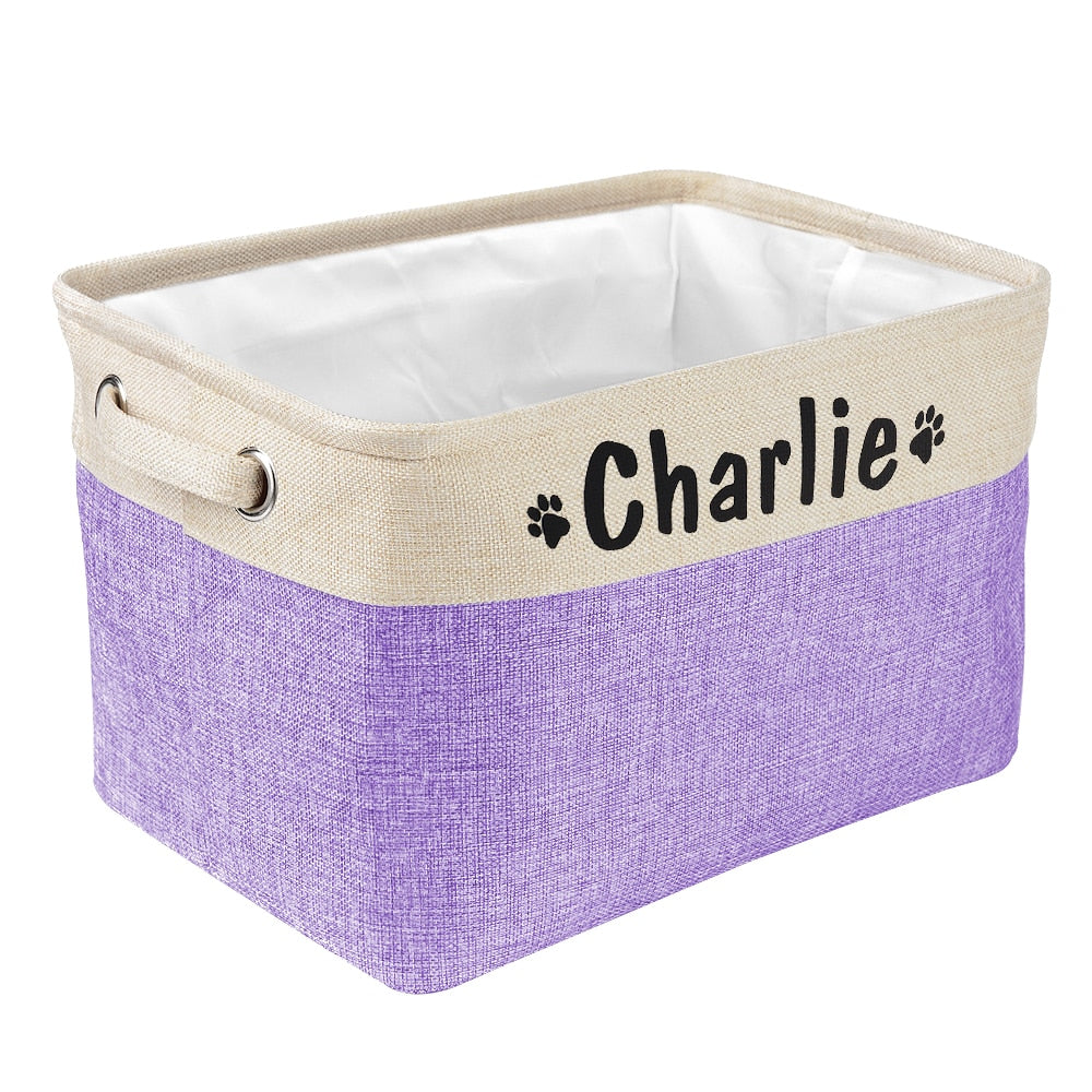Personalized Dog Toy Basket - Dogs and Horses