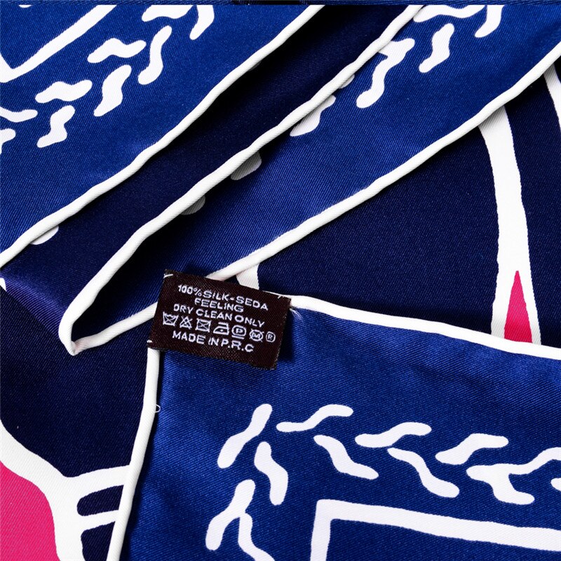 Sardinia Navy Silk Scarf