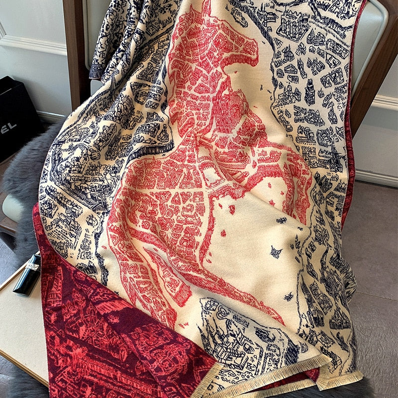 Felicity Pashmina Scarf Red