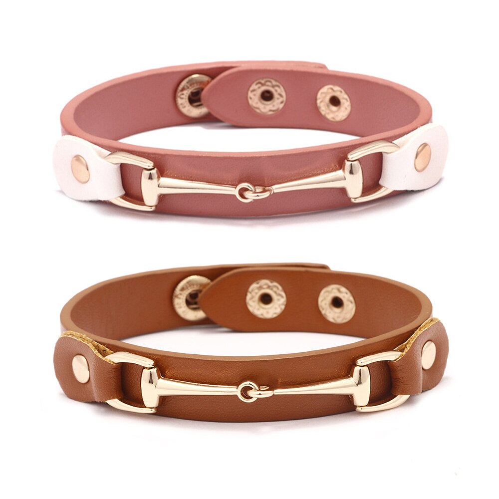 Leather Snaffle Bit Bracelet
