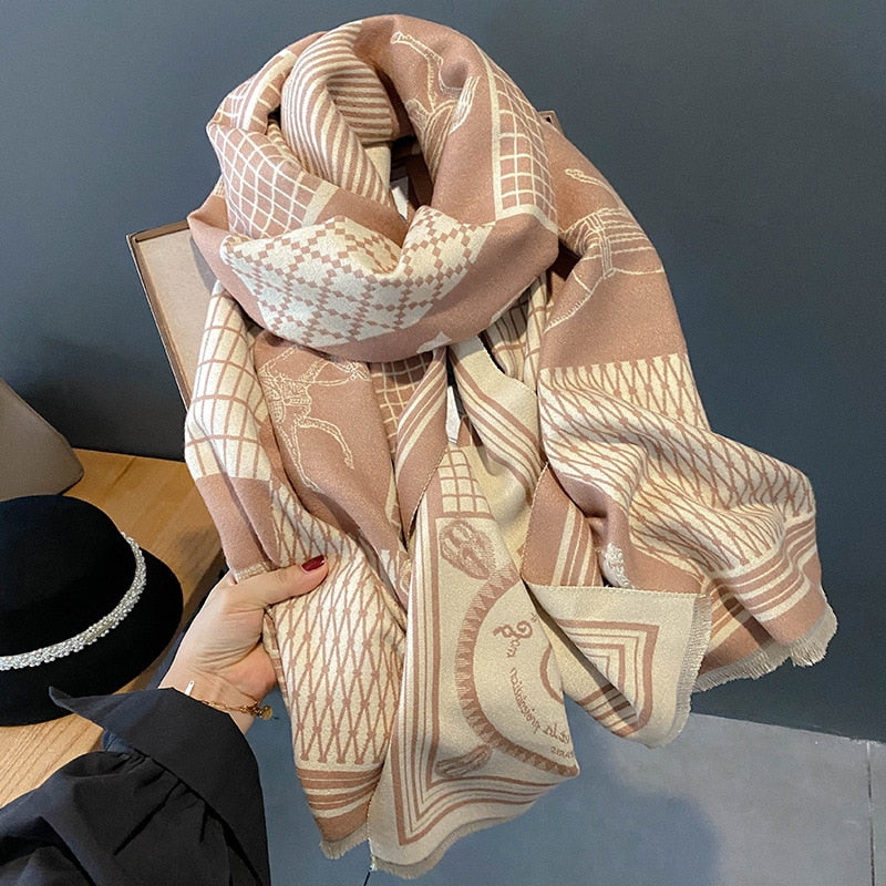 Cyrene Pashmina Scarf Beige