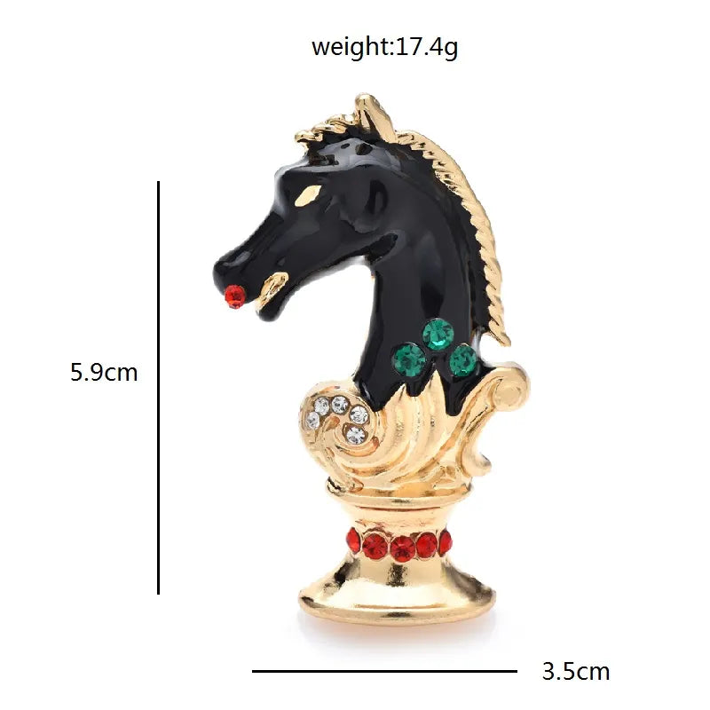 Horse Chess Brooch