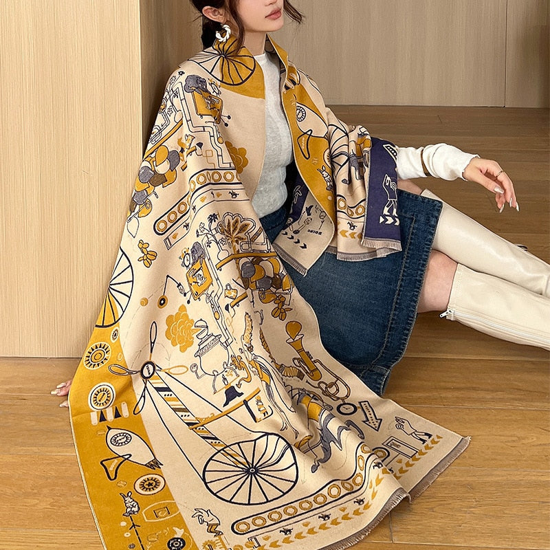 Laure Luxurious Pashmina Scarf Shawl Wrap