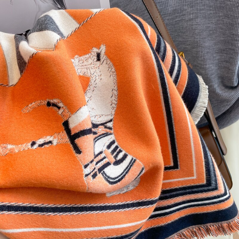 Zelie Luxurious Square Shawls Scarves