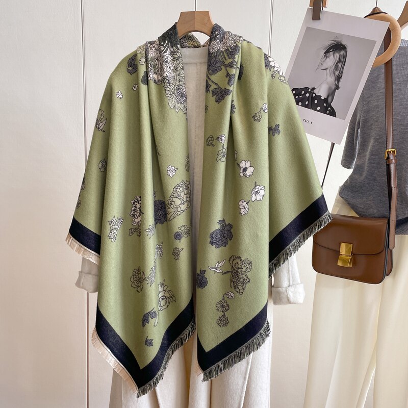 Marin Luxurious Square Shawls Scarves