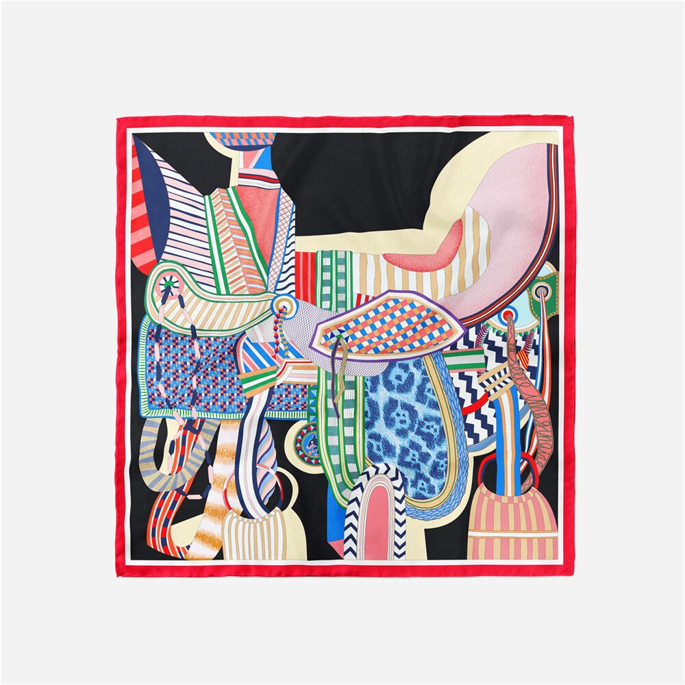 Idalia Black Silk Scarf Small / 53cm