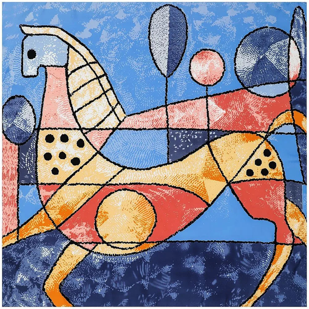 Zana Blue Scarf / 130cm