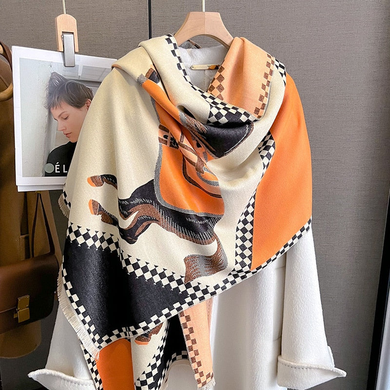 Alba Pashmina Scarf Orange