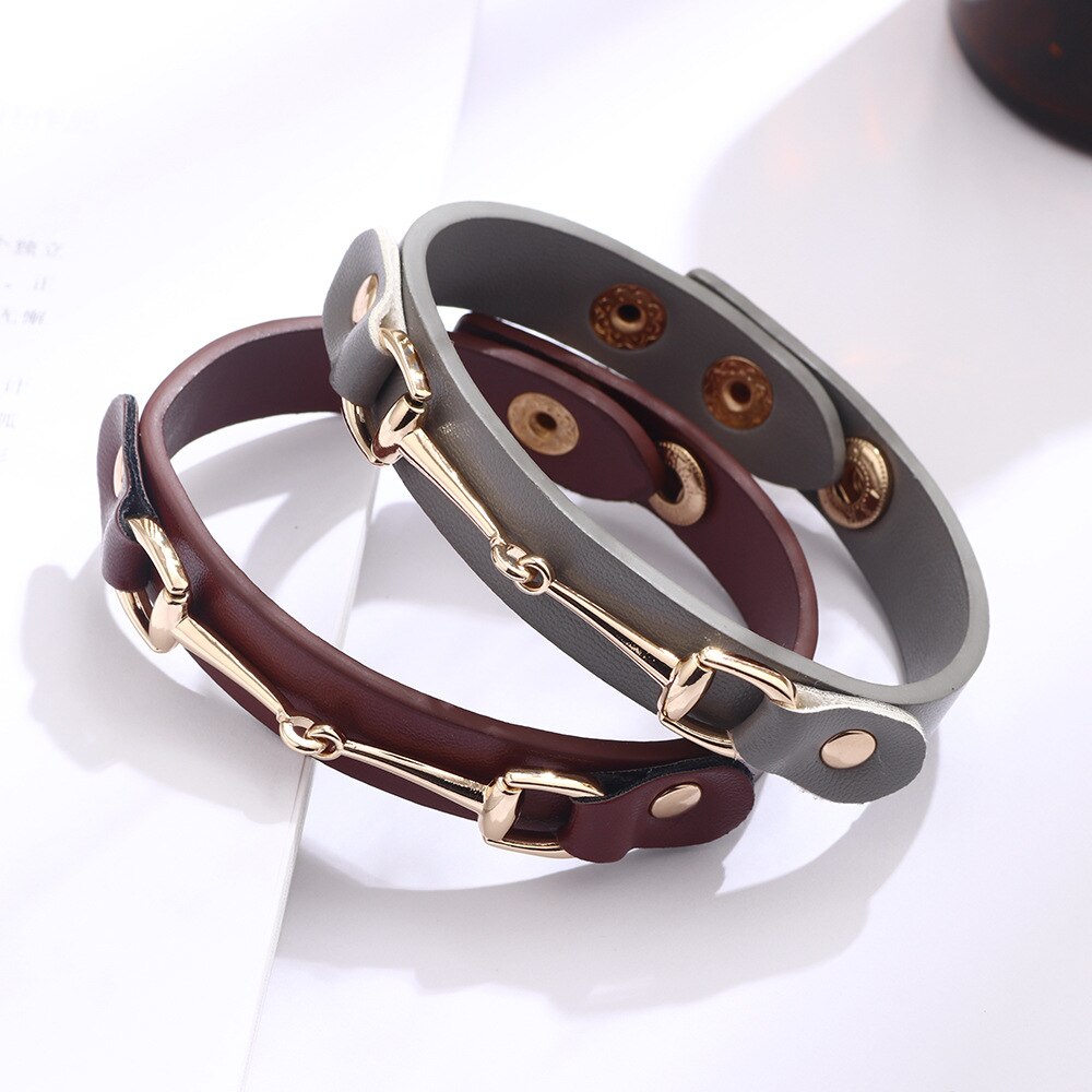 Leather Snaffle Bit Bracelet