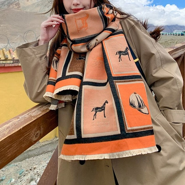 Gaelle Luxurious Pashmina Scarf Shawl Wrap