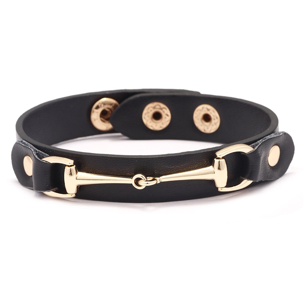 Leather Snaffle Bit Bracelet
