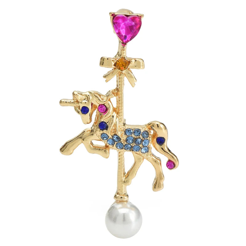 Unicorn Merry-Go-Round Brooch