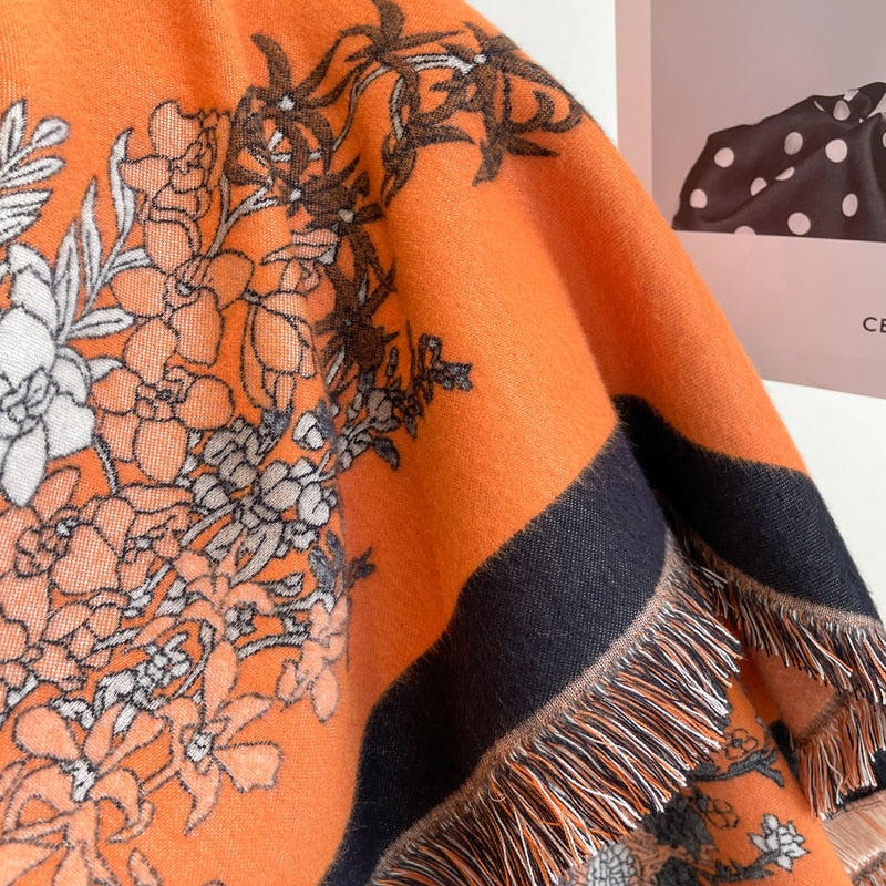 Marin Luxurious Square Shawls Scarves