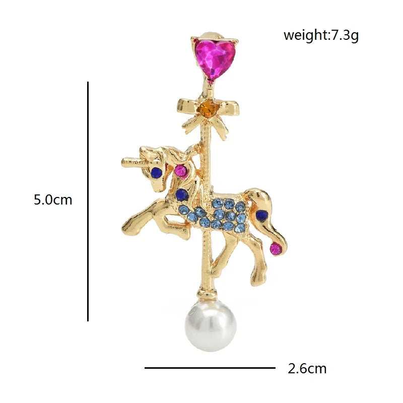 Unicorn Merry-Go-Round Brooch