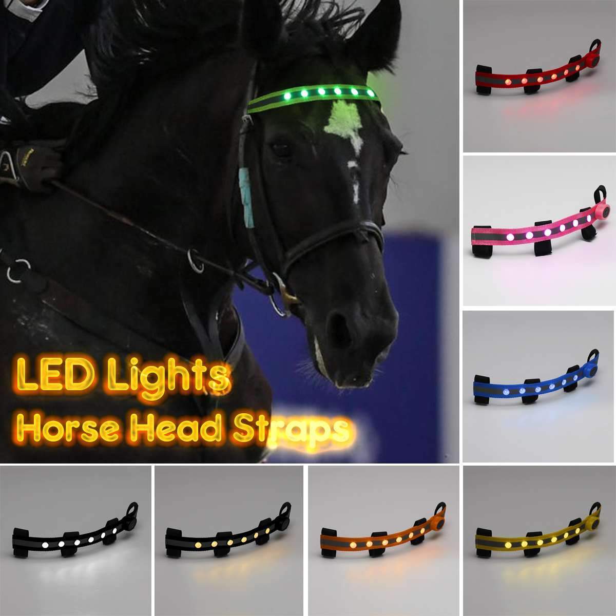 Horse Halters Head Straps LED Lights - Dogs and Horses