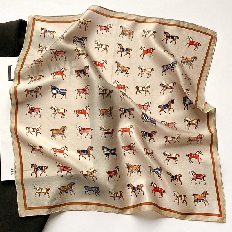 Cyprielle Beige Silk Scarf