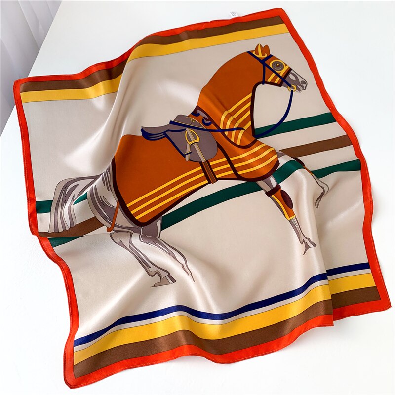 Maxine Beige Silk Scarf